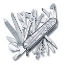 Нож перочинный VICTORINOX Swiss Champ, 91 мм, 31 функция, полупрозрачный серебристый для нанесения логотипа