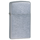 Зажигалка ZIPPO узкая с покрытием поцарапанный хром | Slim® Street Chrome, латунь/сталь, серебристая, матовая, 29x10x60 мм для нанесения логотипа
