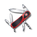 Нож перочинный VICTORINOX Evolution 10, 85 мм, 13 функций, красный с чёрными вставками для нанесения логотипа