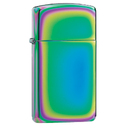 Зажигалка ZIPPO узкая с разноцветным покрытием | Slim® Multi Color, латунь/сталь, разноцветная, глянцевая, 29x10x60 мм для нанесения логотипа