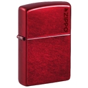 Зажигалка ZIPPO Логотип с покрытием Красное карамелизированное яблоко | Logo Candy Apple Red™, латунь/сталь, красная, глянцевая, 38x13x57 мм для нанесения логотипа