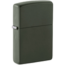 Зажигалка ZIPPO классическая с зеленым матовым покрытием | Classic Green Matte, латунь/сталь, зелёная, матовая, 38x13x57 мм для нанесения логотипа