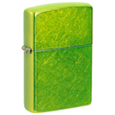 Зажигалка ZIPPO классическая с кислотным зеленым покрытием | Classic Lurid, латунь/сталь, зеленая, глянцевая, 38x13x57 мм для нанесения логотипа