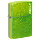 Зажигалка ZIPPO Логотип с кислотным зеленым покрытием | Logo Lurid, латунь/сталь, зеленая, глянцевая, 38x13x57 мм для нанесения логотипа