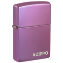 Зажигалка ZIPPO Логотип с глянцевым фиолетовым покрытием | Logo High Polish Purple, латунь/сталь, фиолетовая, глянцевая, 38x13x57 мм для нанесения логотипа