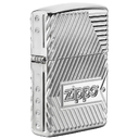 Зажигалка ZIPPO Armor® Заклепки с покрытием Глянцевый хром | Bolts Design High Polish Chrome, латунь/сталь, серебристая, 38x13x57 мм для нанесения логотипа