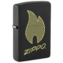 Зажигалка ZIPPO с покрытием Black Matte,латунь/сталь, черная, 38x13x57 мм для нанесения логотипа