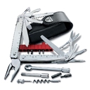 Мультитул VICTORINOX SwissTool X Plus Ratchet, 115 мм, 40 функций, в кожаным чехле для нанесения логотипа