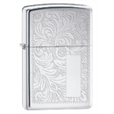 Зажигалка ZIPPO Венецианская с покрытием Глянцевый хром | Venetian® High Polish Chrome, латунь/сталь, серебристая, 38x13x57 мм для нанесения логотипа