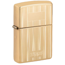 Зажигалка ZIPPO классическая с покрытием Глянцевая латунь | Classic High Polish Brass, латунь/сталь, золотистая, 38x13x57 мм для нанесения логотипа