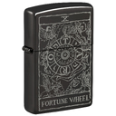 Зажигалка ZIPPO Колесо фортуны с черным глянцевым покрытием | Wheel Of Fortune High Polish Black, латунь/сталь, черная, глянцевая, 38x13x57 мм для нанесения логотипа