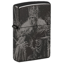 Зажигалка ZIPPO Король скелетов с черным глянцевым покрытием | Skull King High Polish Black, латунь/сталь, черная, глянцевая, 38x13x57 мм для нанесения логотипа