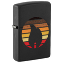 Зажигалка ZIPPO Цветные блоки с черным матовым покрытием | Colorblock Black Matte, латунь/сталь, черная, 38x13x57 мм для нанесения логотипа