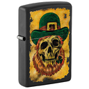 Зажигалка ZIPPO Карта сокровищ с черным матовым покрытием | Lucky Map Black Matte, латунь/сталь, черная, 38x13x57 мм для нанесения логотипа
