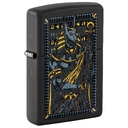 Зажигалка ZIPPO Бог Анубис с черным матовым покрытием | Anubis Black Matte, латунь/сталь, черная, 38x13x57 мм для нанесения логотипа