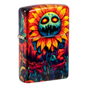 Зажигалка ZIPPO Зловещий подсолнух с покрытием Искусственно состаренная латунь | Spooky Sunflower 540 Tumbled Brass, латунь/сталь, разноцв.,38x13x57мм для нанесения логотипа