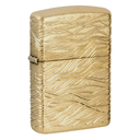 Зажигалка ZIPPO Armor® Волны роскоши с покрытием Искусственно состаренная латунь | Luxury Waves Tumbled Brass, латунь/сталь, золотистая, 38x13x57 мм для нанесения логотипа