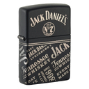 Зажигалка ZIPPO Джек Дэниэлс с черным матовым покрытием | Jack Daniel's Black Matte, латунь/сталь, разноцветная, 38x13x57 мм для нанесения логотипа