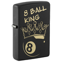 Зажигалка ZIPPO Чемпион по бильярду с черным матовым покрытием |Billiards Champion Design Black Matte, латунь/сталь, черная, 38x13x57 мм для нанесения логотипа