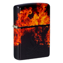 Зажигалка ZIPPO Пламя из ада с покрытием Искусственно состаренная латунь | Fusion Inferno 540 Tumbled Brass, латунь/сталь, разноцветная, 38x13x57 мм для нанесения логотипа