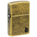 Зажигалка ZIPPO Armor® Пламя c покрытием античная латунь | Flame Antique Brass, латунь/сталь, золотистая, 38x13x57 мм для нанесения логотипа