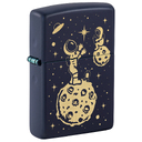Зажигалка ZIPPO Затерянный в космосе с темно-синем матовым покрытием | Lost in Space Design Navy Matte, латунь/сталь, синяя, 38x13x57 мм для нанесения логотипа
