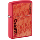 Зажигалка ZIPPO Сделано в США с красным матовым покрытием | Made in USA Design Red Matte, латунь/сталь, красная, 38x13x57 мм для нанесения логотипа