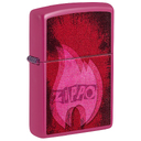 Зажигалка ZIPPO Пульсация с ярко-розовым покрытием | Pulse Frequency, латунь/сталь, малиновая, глянцевая, 38x13x57 мм для нанесения логотипа