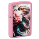 Зажигалка ZIPPO Анаконда Мацци с розовым матовым покрытием | Mazzi® Anaconda Pink Matte, латунь/сталь, розовая, матовая, 38x13x57 м для нанесения логотипа