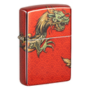Зажигалка ZIPPO Дракон с покрытием Искусственно состаренная латунь на 540 | Dragon Design 540 Tumbled Brass, латунь/сталь, разноцветная, 38x13x57 мм для нанесения логотипа