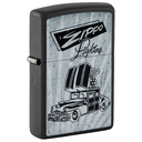 Зажигалка ZIPPO Ретроавтомобиль с черным матовым покрытием | Car Design Black Matte, латунь/сталь, черная, 38x13x57 мм для нанесения логотипа