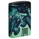 Зажигалка ZIPPO Русалка с матовым покрытием на 540 | Mermaid Design 540 Matte, латунь/сталь, черная, матовая, 38x13x57 мм для нанесения логотипа