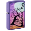 Зажигалка ZIPPO Деревья-черепа с фиолетовым матовым покрытием | Skull Tree Purple Matte, латунь/сталь, черная 38x13x57 мм для нанесения логотипа