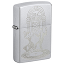 Зажигалка ZIPPO Старомодный танец с покрытием сатинированный хром | Vintage Dance Satin Chrome, латунь/сталь, серебристая, 38x13x57 мм для нанесения логотипа