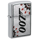 Зажигалка ZIPPO Джеймс Бонд с покрытием матовый хром | James Bond™ Brushed Chrome, латунь/сталь, серебристая, 38x13x57 мм для нанесения логотипа