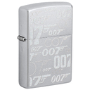 Зажигалка ZIPPO Джеймс Бонд с покрытием сатинированный хром | James Bond™ Satin Chrome, латунь/сталь, серебристая, 38x13x57 мм для нанесения логотипа