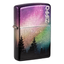 Зажигалка ZIPPO Красочное небо с покрытием Искусственно состаренный хром | Colorful Sky 540 Tumbled Chrome, латунь/сталь, разноцветная, 38x13x57 мм для нанесения логотипа