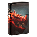 Зажигалка ZIPPO Дракон с матовым покрытием на 540 | Dragon Design 540 Matte, латунь/сталь, черная, 38x13x57 мм для нанесения логотипа