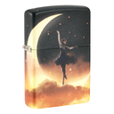Зажигалка ZIPPO Мифология с покрытием, светящимся в темноте зеленым | Mythological Glow In The Dark Green, латунь/сталь, черная, 38x13x57 мм для нанесения логотипа