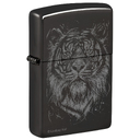 Зажигалка ZIPPO Большая кошка с черным глянцевым покрытием | Big Cat High Polish Black, латунь/сталь, черная, глянцевая, 38x13x57 мм для нанесения логотипа