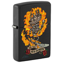 Зажигалка ZIPPO Рик Ритвельд с черным матовым покрытием | Rick Rietveld Black Matte, латунь/сталь, черная, матовая, 38x13x57 мм для нанесения логотипа