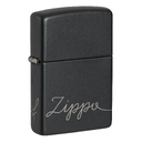 Зажигалка ZIPPO Традиционный дизайн с черным матовым покрытием | Zippo Design Black Matte, латунь/сталь, черная, матовая, 38x13x57 мм для нанесения логотипа