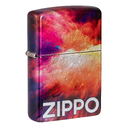 Зажигалка ZIPPO Яркие переливы с покрытием Искусственно состаренный хром на 540 | Tie Dye 540 Tumbled Chrome, латунь/сталь, разноцветная, 38x13x57 мм для нанесения логотипа