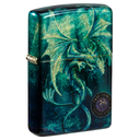 Зажигалка ZIPPO Анна Стоукс с покрытием Искусственно состаренная латунь на 540 | Anne Stokes 540 Tumbled Brass, латунь/сталь, разноцветная, 38x13x57мм для нанесения логотипа