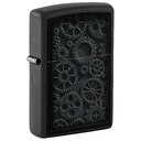 Зажигалка ZIPPO В стиле стимпанк с черным матовым покрытием | Steampunk Design Black Matte, латунь/сталь, черная, матовая, 38x13x57 мм для нанесения логотипа