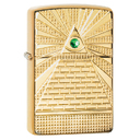 Зажигалка ZIPPO Armor™ Всевидящее око с покрытием Глянцевая латунь | Eye of Providence High Polish Brass, латунь/сталь, золотистая, 38x13x57 мм для нанесения логотипа