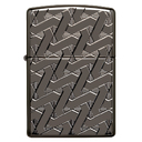 Зажигалка ZIPPO Armor® Геометрический узор с глянцевым покрытием Черный лед | Geometric Weave High Polish Black Ice®, латунь/сталь, чёрная, 38x13x57 м для нанесения логотипа