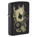 Зажигалка ZIPPO Азартные игры с черным матовым покрытием | Gambling Design Black Matte, латунь/сталь, чёрная, матовая, 38x13x57 мм для нанесения логотипа