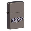 Зажигалка ZIPPO Фирменный дизайн с покрытием черный лед | Zippo Design Black Ice®, латунь/сталь, чёрная, глянцевая, 38x13x57 мм для нанесения логотипа