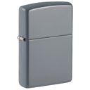 Зажигалка ZIPPO классическая со светло-серым покрытием | Classic Flat Grey, латунь/сталь, серая, глянцевая, 38x13x57 мм для нанесения логотипа